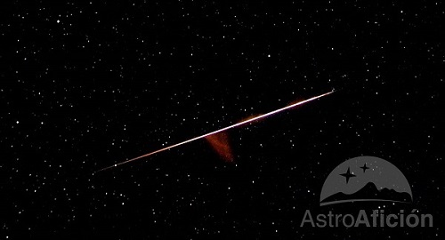 Estrella fugaz. Foto: Astroafición.