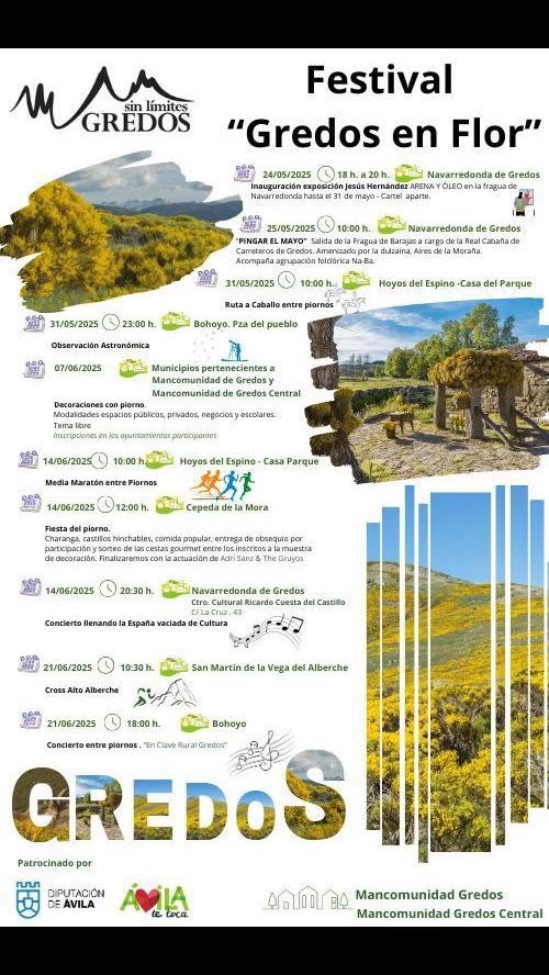 Programa de 2025 del Festival Gredos en Flor.