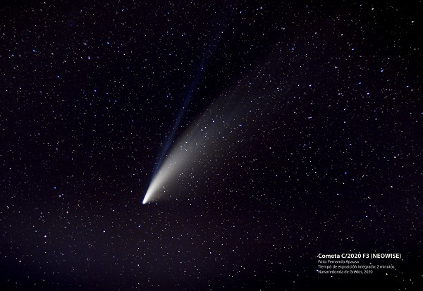 Cometa Neowise desde Gredos. Foto: Fernando Apausa.