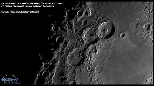 Luna desde el observatorio Polaris. Foto: Jon Teus, de Observar el cielo.