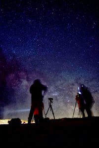 Observación astronómica., Foto: Fr. Fernando Ruiz. Monasterio del Olivar. Teruel